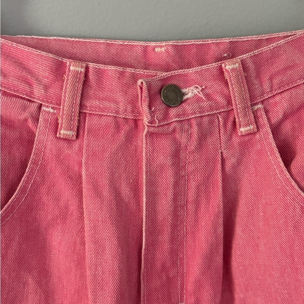 Vintage Pink Wrangler Jeans Size 7 Juniors. Pleated front. - Picture 2 of 8